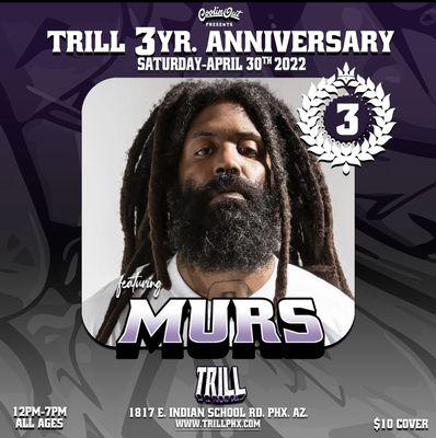 Murs making his way to Trills 3rd anniversary