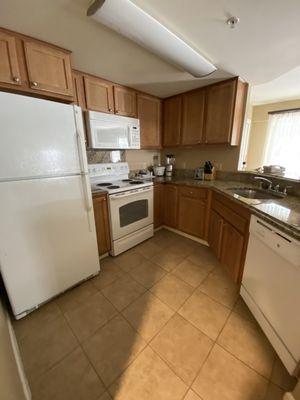 View of the kitchen - spacious with all you could need inside.