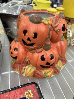 Cute little pumpkin planter.