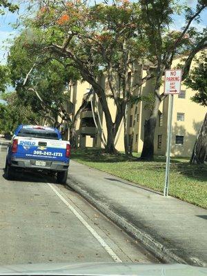 Parking all day and nights and weekends in the bike lane. No parking zone.