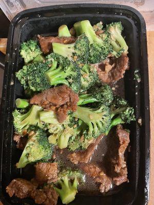 Broccoli with Beef 1/25/2024 from Wong's Golden Palace $18 via Uber Eats