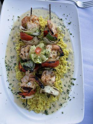 Shrimp with cilantro lime rice