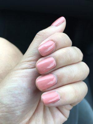 Polish doesn't go to the tip, streaky and completely uneven