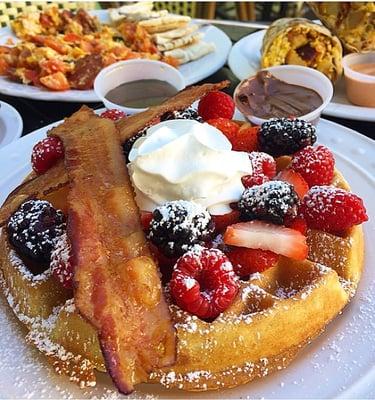 Waffle & Berries w/ applewood bacon