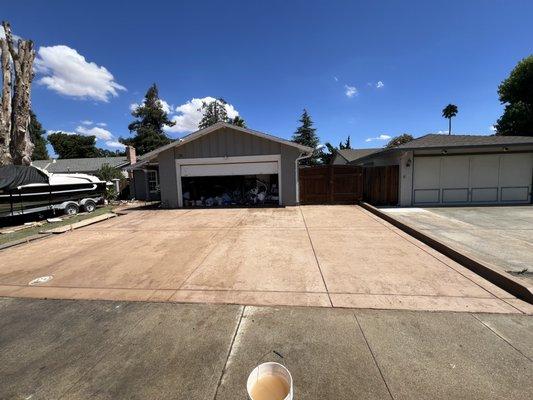 Stamped driveway completed