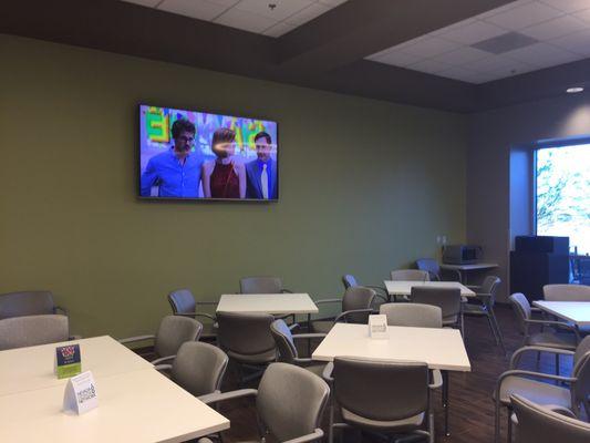 Sitting area with TV