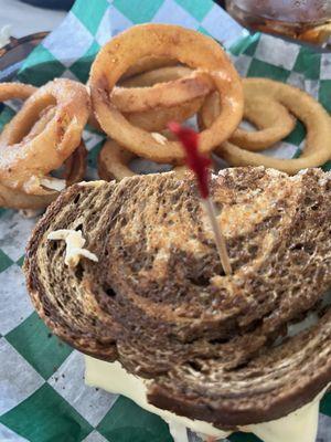 Rachel Turkey Reuben and onion rings