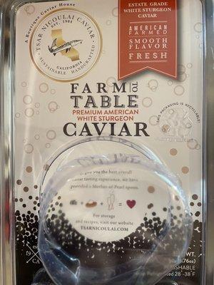 Farm to table caviar?