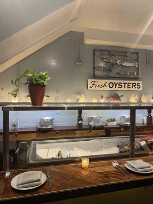 The fresh oyster bar