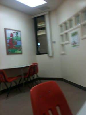 In the waiting room for TB skin test