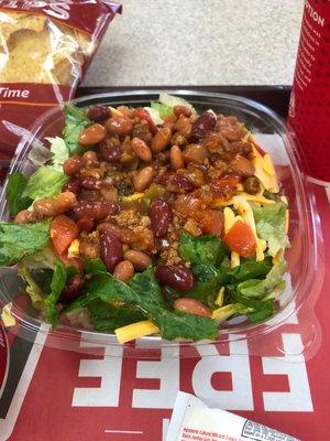 Half taco salad. Yum!