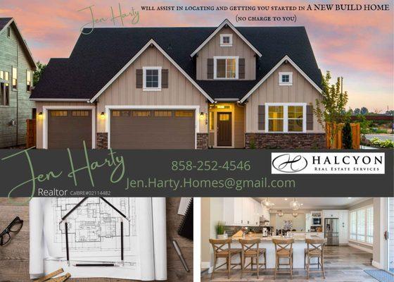 Jen Harty can assist you in your new home build search at no charge to you for assisting you.