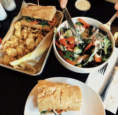 Bahn Mi + chips + Salad with ranch