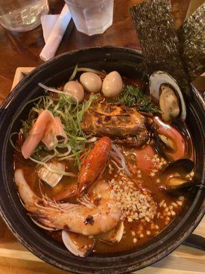 Tomo Ramen's Spicy Seafood ramen.