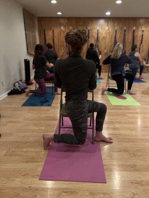 Jane's House offers chair yoga to support any student who might need additional accessibility.