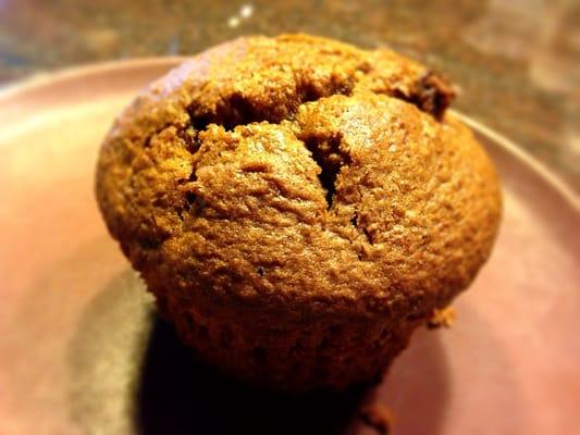 Honey bran raisin muffin