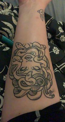 Medusa tattoo done by Gary Koblis