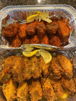 Lemon Pepper and Buffalo Wings