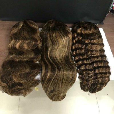 Highlight frontal wigs available in (3) textures/pre-order is an option if not in stock