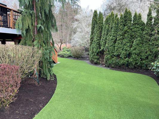 Seattle artificial grass installation