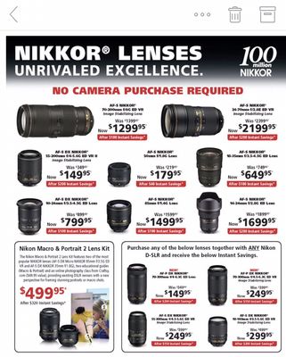 Black Friday 2016! Instant Savings on Nikon!