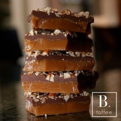 Decadent B. toffee..founded from Newport Beach, CA. Gift, Wedding, and Corporate custom favors available! www.btoffee.com