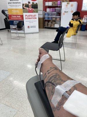 Giving blood