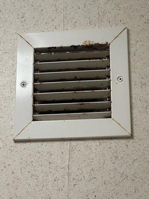 No working exhaust fan in bathroom.