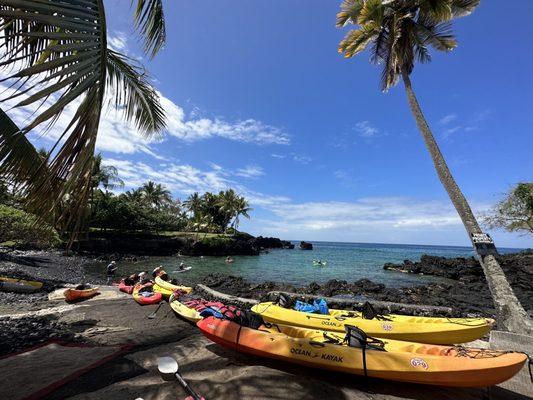 Launching of kayaks