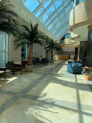 Sky lighting in lobby area ( I think this hallway leads to Convention Center)