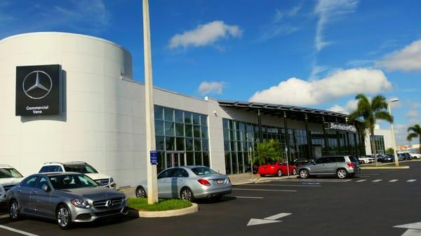 The Smart Center is located at the Mercedes-benz dealership