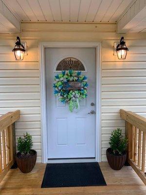 A welcoming front door