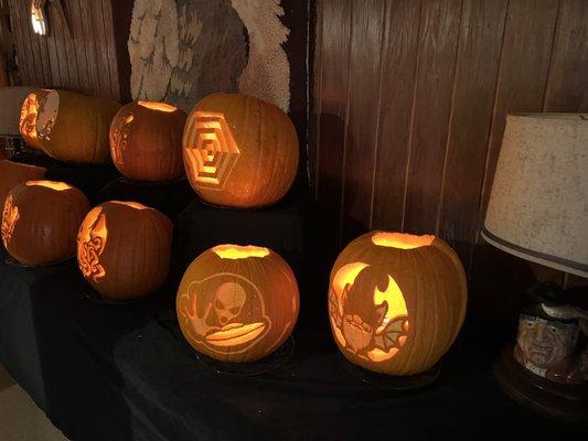 Pumpkins in the lobby