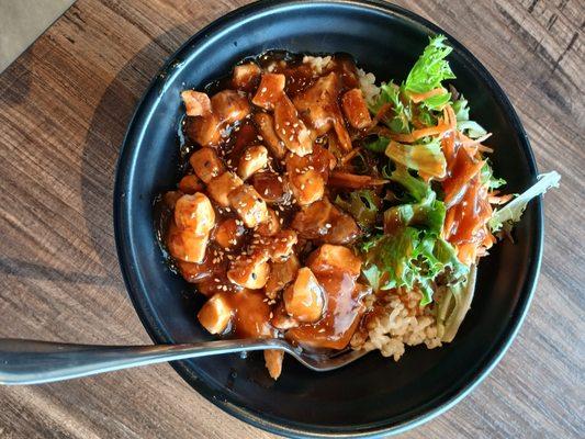 Salmon w/ brown Rice & greens