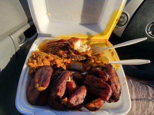 Red, Red (beans, plantains & fish)