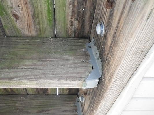 Dangerous deck joist hanger failure