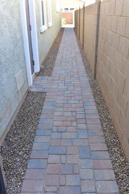 Paving stone walkway