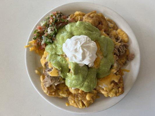 TostoNachos 

Green plantain Nachos