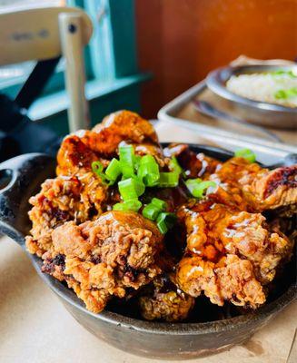 Fried chicken liver w/ pepper jelly