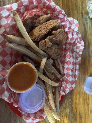 chicken tenders were good with the fresh cut fries!