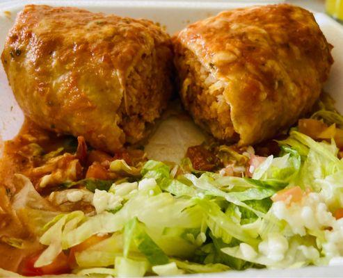 Chicken chimichanga, wet( extra $ but worth it)