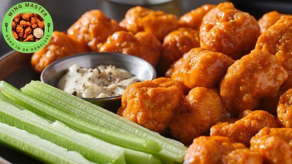 20 Pcs Boneless Wings And Your Choice of Dipping Sauce,