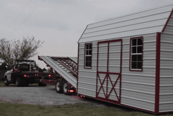 Delivery of a Portable Shed