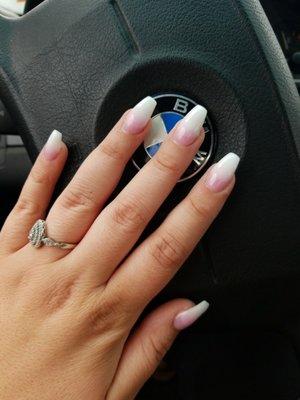 Absolutely love my french ombre nails I got for my wedding tomorrow!! Thanks so much guys!