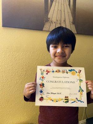 Diploma of graduation from Kindergarten 2020