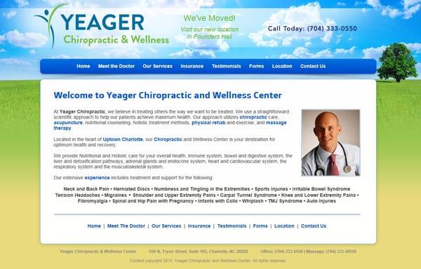 New location. See website: http://www.yeagerchiropractic.com/