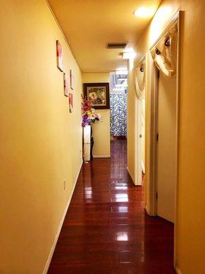 Hallway to massage room