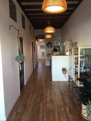 Acupuncture studio in highland park.  Love the pendants and the vibe.  It always smells nice in here.