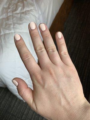 Gel manicure, natural nail