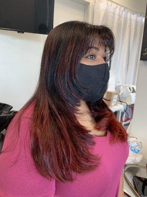 Hair cut and color